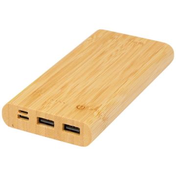 Powerbank Tulda o pojemności 10,000 mAh wykonany z bambusa-Naturalny – Gift Design