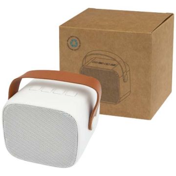 Diya bezprzewodowy głośnik 3 W wykonany z tworzyw sztucznych pochodzących z recyklingu-Biały – Gift Design