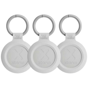Xtorm XTAG2GA zestaw 3 wodoodpornych przywieszek podróżnych-Melanż bieli popielatej – Gift Design