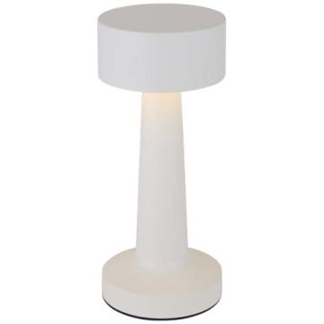 Aludra lampa stołowa z możliwością ładowania i ściemniania, z 3 trybami świecenia-Biały – Gift Design