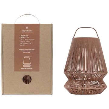 Originalhome Lampion przenośny abażur z recyklingu-Ceglasty czerwony – Gift Design