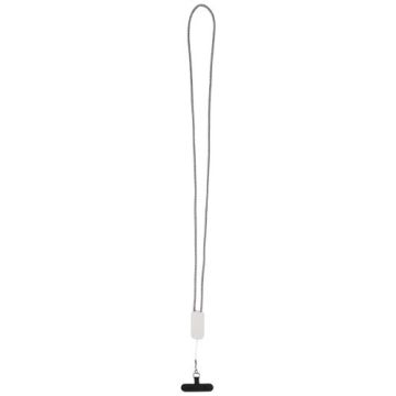 Anser smycz do smartfona z tworzyw sztucznych pochodzących z recyklingu z wbudowanym kablem 5 w 1 obsługującym moc 27 W-Biały – Gift Design