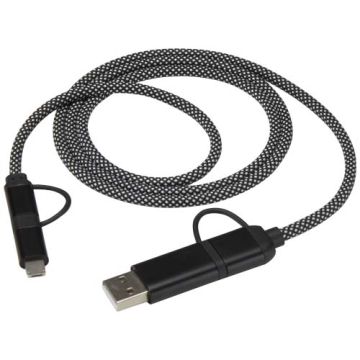 SMART 65 W, magnetyczny kabel ładujący 5 w 1, długość 100 cm, certyfikowany zgodnie ze standardem RCS -Czarny – Gift Design