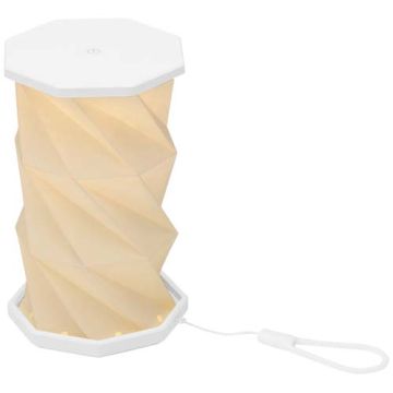 Celestia - rozkładana lampka stołowa wykonana z tworzywa sztucznego pochodzącego z recyklingu-Biały – Gift Design