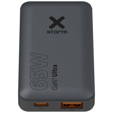 Xtorm szybka ładowarka podróżna o mocy 65 W z kablem i etui podróżnym-Czarny – Gift Design