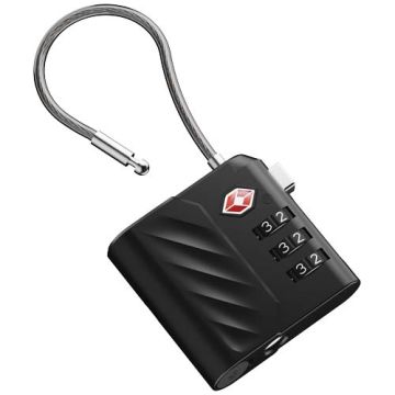 Zamek szyfrowy Xtorm Lock Tag TSA z funkcją lokalizacji-Czarny – Gift Design