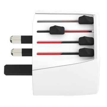 SKROSS® MUV Micro – kompaktowy uniwersalny adapter podróżny-Biały – Gift Design