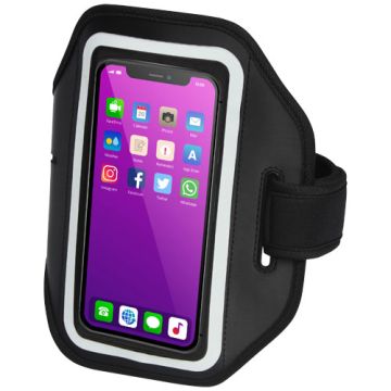 Odblaskowa bransoletka na smartfon Haile z przezroczystym etui-Czarny – Gift Design