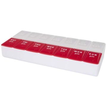 Cycle 7-dniowy organizer na witaminy (rano i wieczorem)-Czerwony – Gift Design