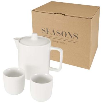 Suki zestaw dzbanek i filiżanki-Biały – Gift Design