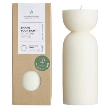 Originalhome świeca organiczna — średnia-Złamana biel – Gift Design