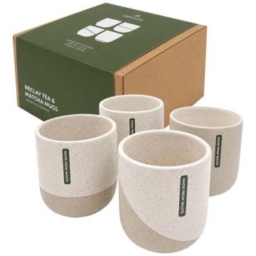 Zestaw kubków do herbaty i matchy Originalhome Reclay 350 ml -Biały – Gift Design