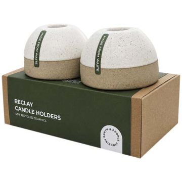 Originalhome ReClay - komplet świeczników do jadalni-Biały – Gift Design
