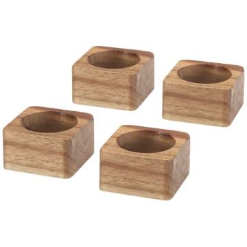 Napora - pierścienie z drewna akacjowego, na serwetki-Drewniany – Gift Design