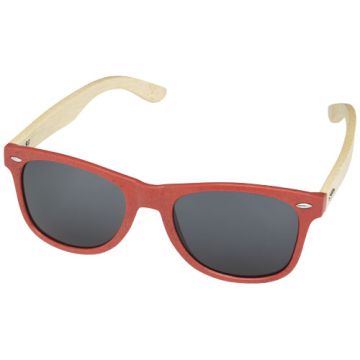 Okulary przeciwsłoneczne z bambusa Sun Ray-Czerwony – Gift Design