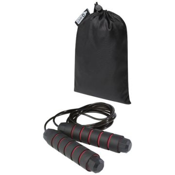 Miękka skakanka Austin w woreczku z plastiku PET z recyklingu-Czerwony – Gift Design