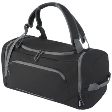 Aqua wodoodporny plecak podróżny o pojemności 35 l z recyklingu z certyfikatem GRS-Czarny – Gift Design