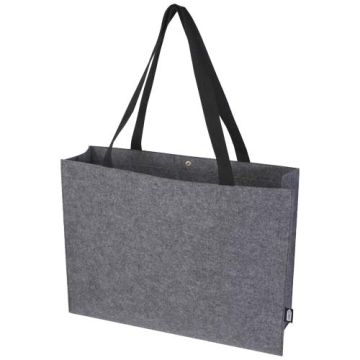 Felta torba z dnem na zakupy wykonana z filcu z recyklingu posiadającego certyfikat GRS o pojemności 20 l-Średni szary – Gift Design