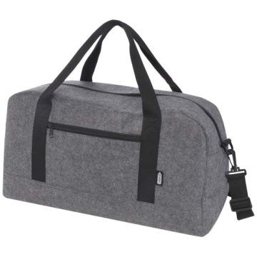 Felta torba podróżna o pojemności 35 l wykonana z materiałów z recyklingu z certyfikatem GRS-Średni szary – Gift Design