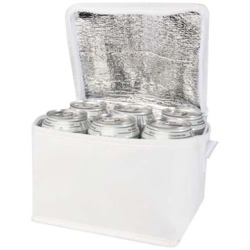 Spectrum torba termoizolacyjna o pojemności 4 l na 6 puszek wykonana z włókniny z recyklingu-Biały – Gift Design