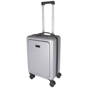 Rover Pro twarda walizka na kółkach z tworzyw sztucznych pochodzących z recyklingu z certyfikatem GRS o wysokości 51 cm i poj-Srebrny – Gift Design