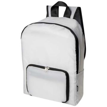 Składany plecak EcoFold z materiału RPET, o pojemności 15 l-Biały – Gift Design
