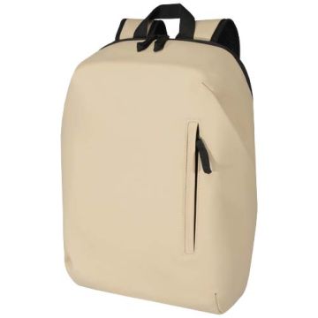Resi Plus plecak na 15-calowego laptopa o pojemności 18 l z recyklingu, z certyfikatem GRS i zabezpieczeniem przed kradzieżą-Owsianka – Gift Design