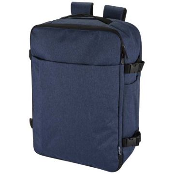 Libra plecak na laptopa o przekątnej 17 cali o pojemności 25 l wykonany z materiałów z recyclingu z certyfikatem GRS-Melanż granatowy – Gift Design