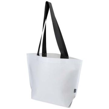 Duo torba na zakupy z certyfikatem GRS z recyklingu, podwójnie laminowana, 18 l-Biały – Gift Design