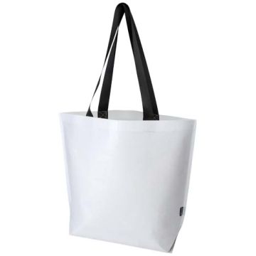 Duo torba na zakupy z certyfikatem GRS z recyklingu, podwójnie laminowana, o dużej pojemności 30 l-Biały – Gift Design