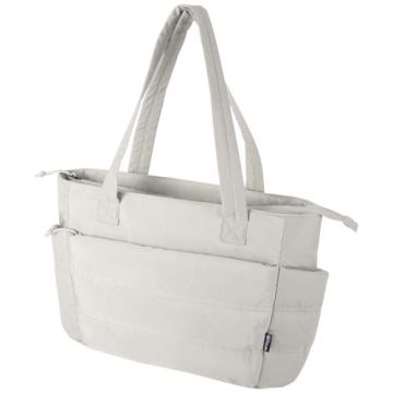 Puffer torba na zakupy z certyfikatem GRS z recyklingu na laptopa o przekątnej 15,6 cala, 18 l -Piaskowiec – Gift Design