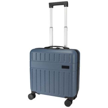 Rover - walizka na kółkach na laptop o przekątnej 16 cali, wykonana z materiałów z recyklingu (GRS), pojemność 30 litrów-Szaroniebieski – Gift Design