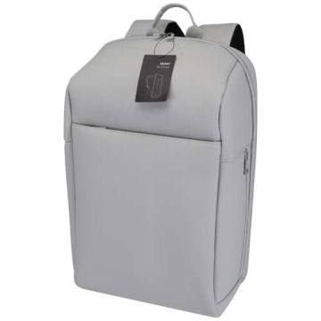 SMART plecak na laptopa 15” wykonany z materiałów z recyklingu (certyfikat GRS), o pojemności 18 litrów-Jasny szary – Gift Design