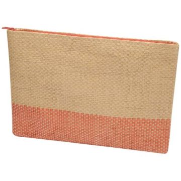 Rhythm - saszetka z papieru słomianego zapinana na zamek, pojemność: 3 litry-Ceglasty – Gift Design