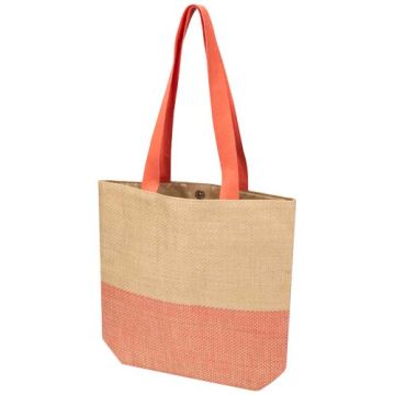 Rhythm - torba z papieru słomianego, pojemność 10 litrów-Ceglasty – Gift Design