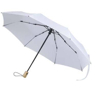 Renee – składany parasol 23 cale wyposażony w funkcję automatycznego otwierania i zamykania-Biały – Gift Design