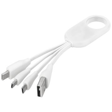 Kabel do ładowania z końcówką USB typu C 4w1 Troup-Biały – Gift Design