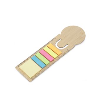 Linijka bambusowa z karteczkami BEMO – Gift Design