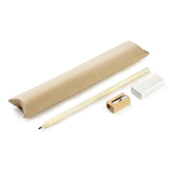 Komplet EKO (ołówek, gumka, temperówka) – Gift Design