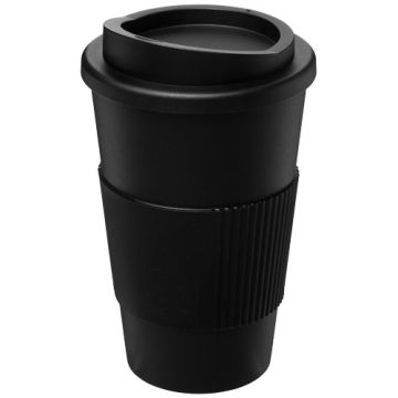 Kubek termiczny z serii Americano® o pojemności 350 ml z uchwytem-Czarny – Gift Design