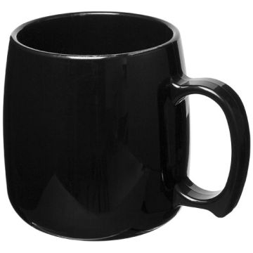 Kubek Classic wykonany z tworzywa sztucznego o pojemności 300 ml-Czarny – Gift Design