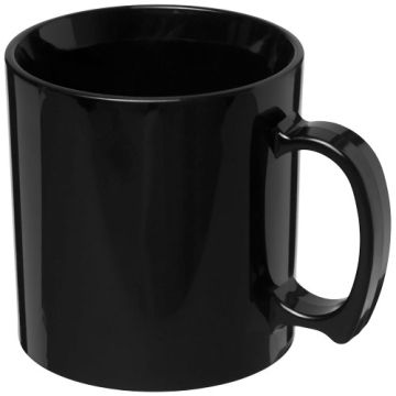 Kubek Standard wykonany z tworzywa sztucznego o pojemności 300 ml-Czarny – Gift Design