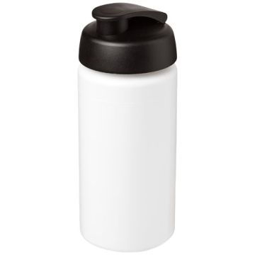 Bidon Baseline® Plus o pojemności 500 ml z wieczkiem zaciskowym i uchwytem-Biały – Gift Design