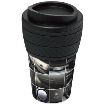 Kubek termiczny z serii Brite-Americano® tyre o pojemności 350 ml-Czarny – Gift Design