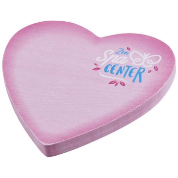 Sticky-Mate® karteczki samoprzylepne z materiałów z recyklingu w kształcie serca-Biały – Gift Design