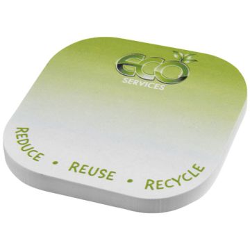 Sticky-Mate® karteczki samoprzylepne z materiałów z recyklingu w kształcie strzałki-Biały – Gift Design