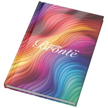 Notatnik A5 Novella Brontë z twardą okładką, błyszczący, 100 kartek-Biały – Gift Design