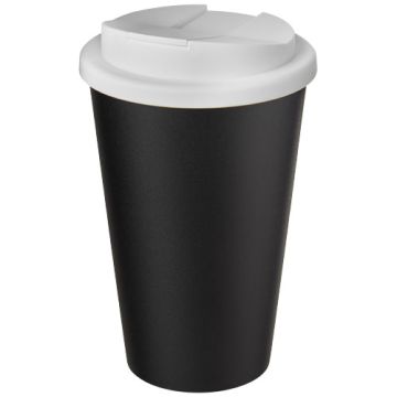 Kubek Americano® Eco z recyklingu o pojemności 350 ml z pokrywą odporną na zalanie-Biały – Gift Design