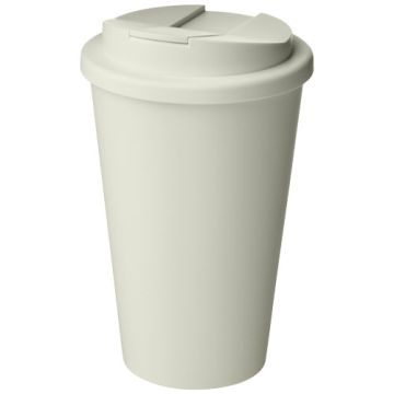 Izolowany kubek Americano® Renew o pojemności 350 ml z odporną na rozlanie pokrywką-Kość słoniowa – Gift Design