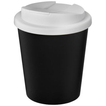 Kubek Americano® Espresso Eco z recyklingu o pojemności 250 ml z pokrywą odporną na zalanie -Czarny – Gift Design